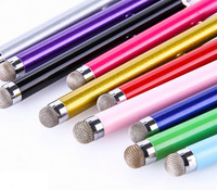 1pc metalowy długopis siatki z włókna pojemnościowy długopisy rysik do ekranu dotykowego długopis dla iPhone do Samsung Smart tablet z funkcją telefonu PC 6